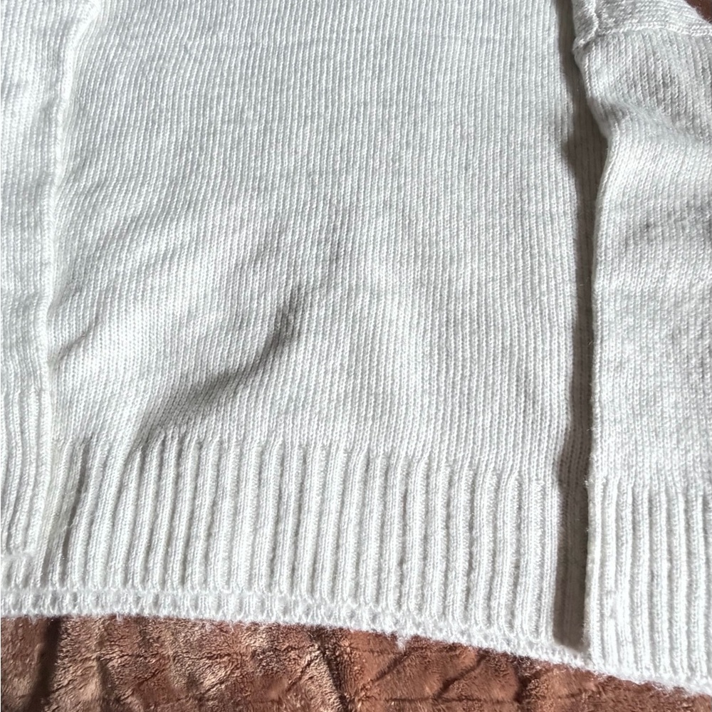 Banana Republic White Ribbed Sweater
